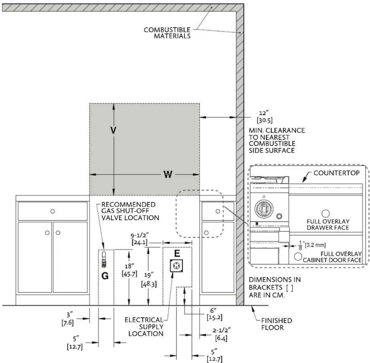 Hestan KRD484GDNGGR - LOCATION AND INSTALLATION/VENTILATION(CONTINUED) - 1