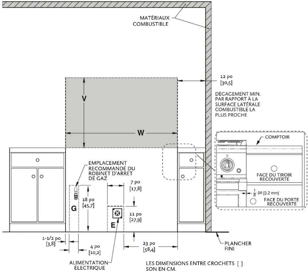 Hestan KRD484GDNGGR - EMPLACEMENT ET INSTALLATION / VENTILATION (SUITE) - 1