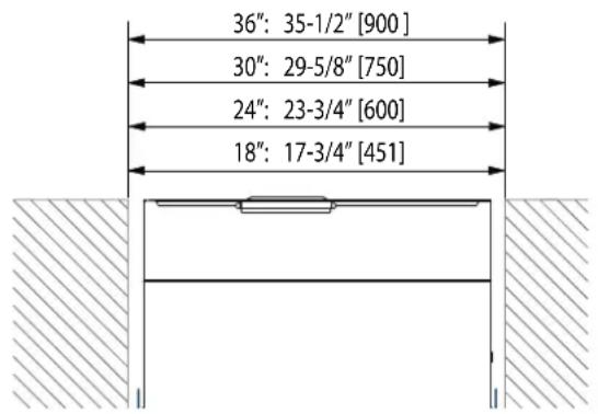Hestan KRPR36YW - CUT-OUT DIMENSIONS AND INSTALLATION METHODS - FLUSH - 1
