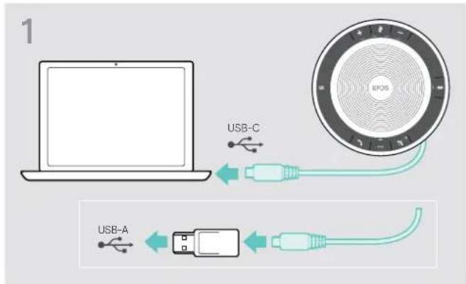 SENNHEISER EXPAND SP 30 - Recharger le Speakerphone - 1