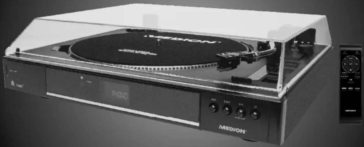 MEDION LIFE P67003 (MD 83875) - Volautomatische USB-platenspeler Tourne-disque USB entièrement automatique Vollautomatischer USB-Plattenspieler - 1