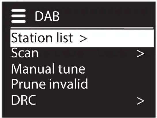 MEDION LIFE P85025 (MD 86955) - Hoofdmenu in de DAB-radiomodus - 1