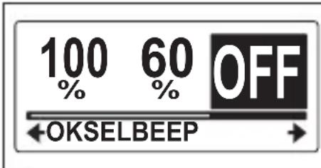 100 % 60 % OFF ←OKSELBEEP →