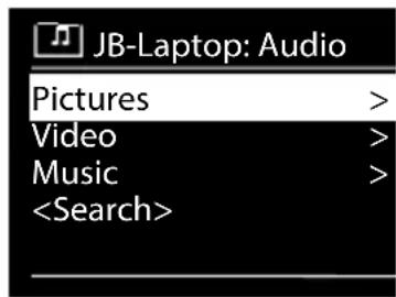 MEDION P85295 (MD 88295) - SeLECTION de ARCHIVOS de audio de la red - 1