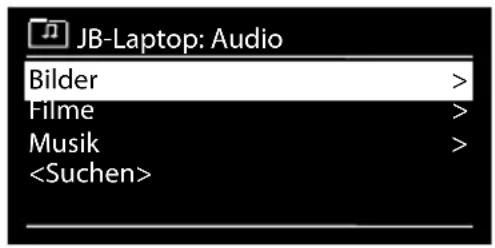 MEDION P85295 (MD 88295) - Audiodateien aus dem Netzwerk auswahlen - 1