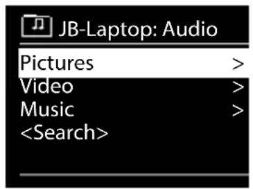 MEDION P85295 (MD 88295) - Audiobestanden in het network selecteren - 1