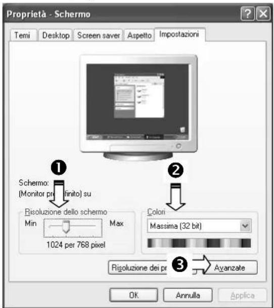 MEDION Akoya P54160 (MD 20360) - Impostazioni del monitor in Windows XP - 1