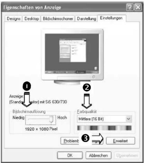 MEDION Akoya P54160 (MD 20360) - Monitoreinstellungen unter Windows XP - 1
