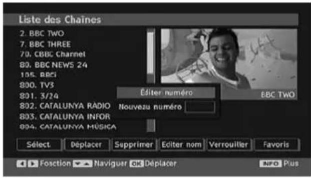 MEDION LIFE P14010 (MD 30314) - Déplacer des chaînes dans le tableau des programmes - 1