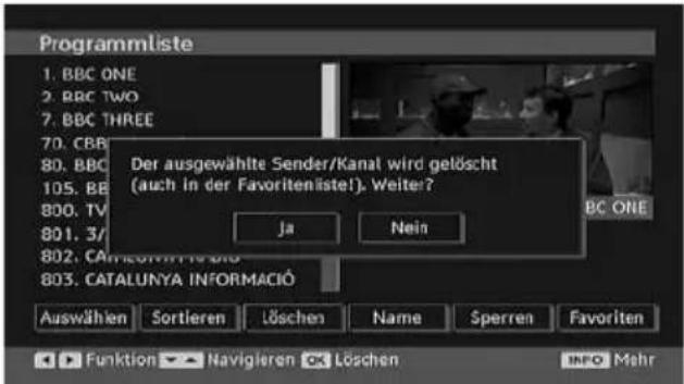 MEDION LIFE P14010 (MD 30314) - Löschen von Kanälen in der Kanalliste - 2