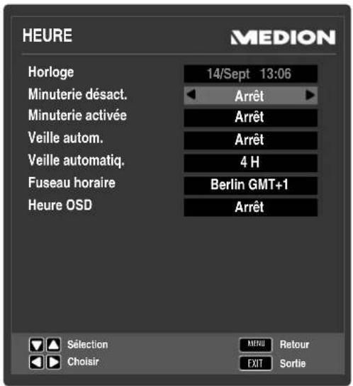 MEDION LIFE P18107 (MD 31161) - 7.3.3.MenuHEURE - 1