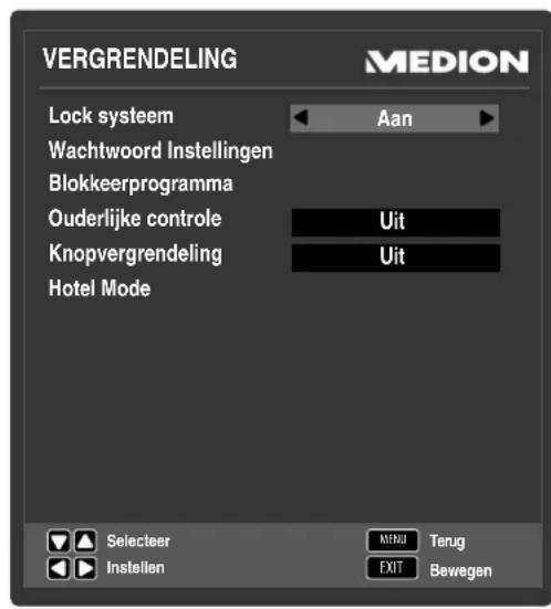 MEDION LIFE P18107 (MD 31161) - Menu VERGRENDELING - 1