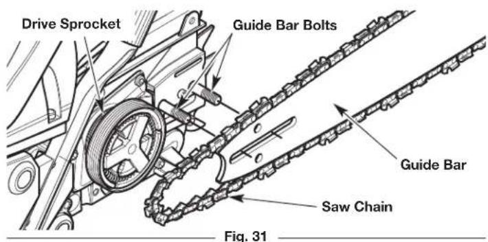 REMINGTON RM4618 - MAINTAINING THE SAW CHAIN - 3