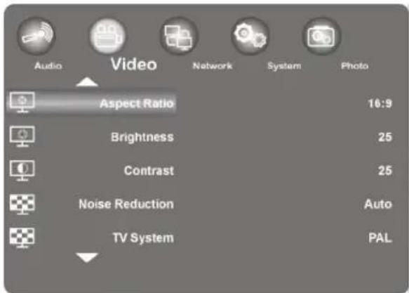 MEDION E85016 (MD 86209) - Menu "Video" - 1