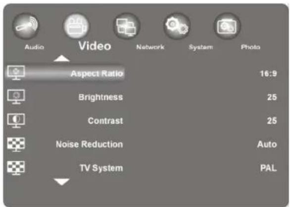 MEDION E85016 (MD 86209) - Menu "Video" - 1