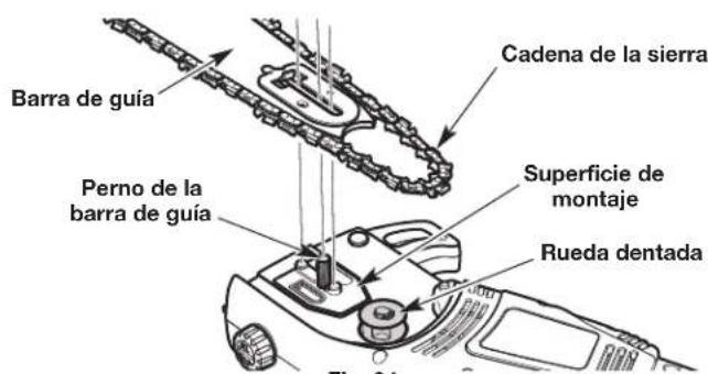 REMINGTON RM1035P - Instalación de la barra guía y la cadena de la sierra - 4