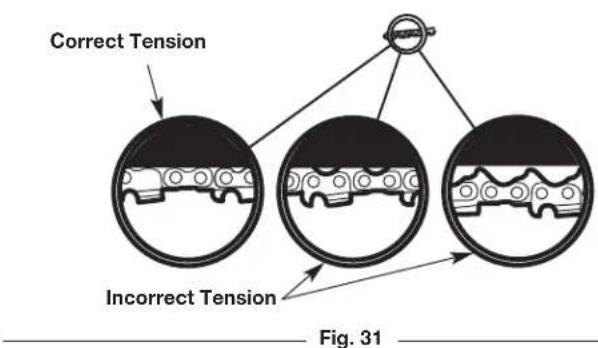 REMINGTON RM1035P - ADJUSTING THE CHAIN TENSION - 9