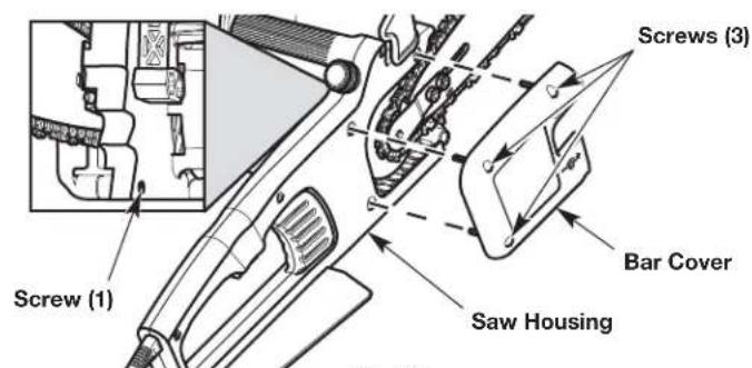 REMINGTON RM1425 - Installing the Guide Bar and Saw Chain - 1