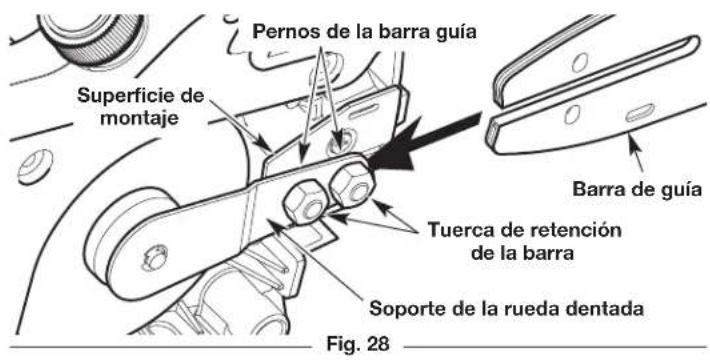 REMINGTON RM1425 - Instalación de la barra guía y la cadena de la sierra - 2