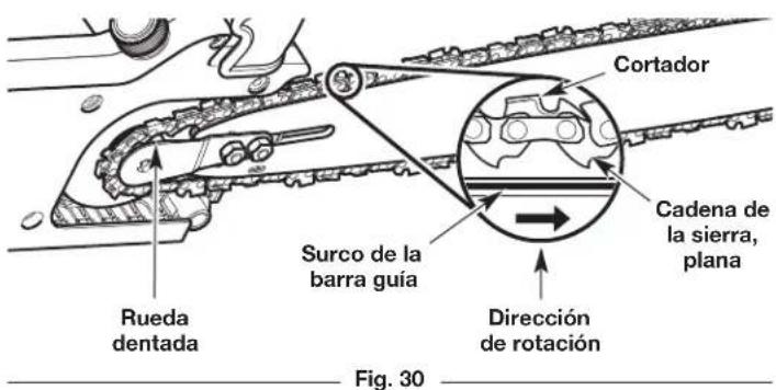REMINGTON RM1425 - Instalación de la barra guía y la cadena de la sierra - 4