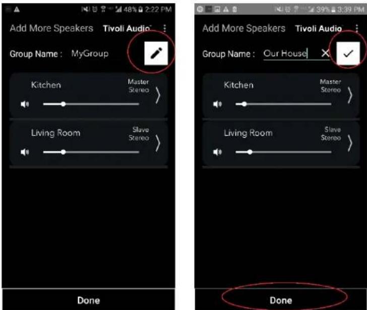 TIVOLI AUDIO Cube - Ajustes de configuración de grupo – Asignación del nombre del grupo - 2