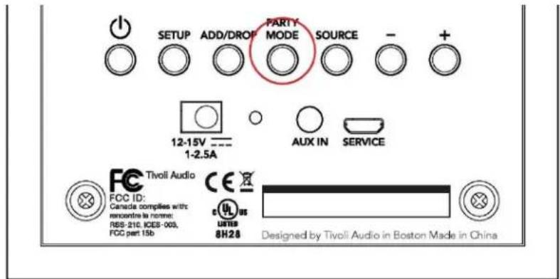 TIVOLI AUDIO Cube - Pulsante Party Mode - 1