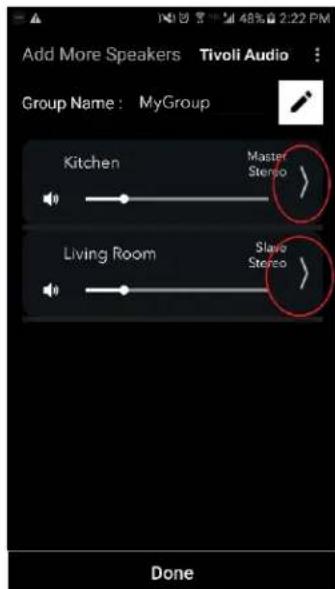 TIVOLI AUDIO Cube - Group Configuration Settings – Speaker Configuration Shortcut - 3