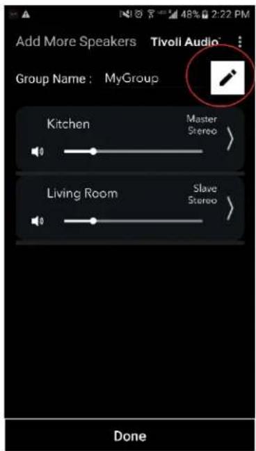 TIVOLI AUDIO Cube - Konfigureringsinställningar för grupp – Namnge gruppen - 2
