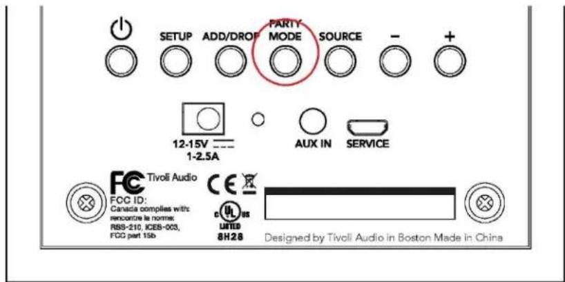 TIVOLI AUDIO Cube - 'Party Mode'-knop - 1