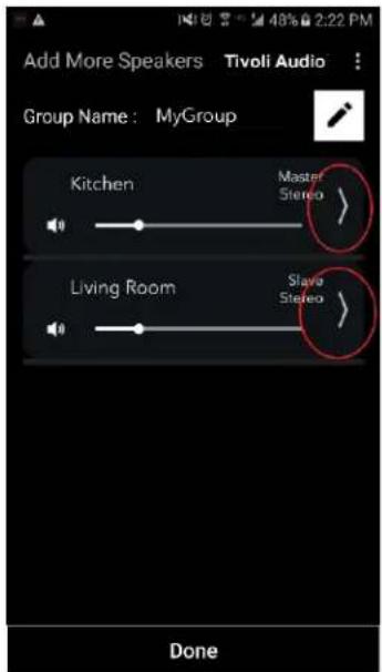 TIVOLI AUDIO Cube - Indstilling af gruppekonfiguration – Genvej til højttalerkonfiguration - 2