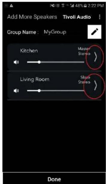 TIVOLI AUDIO Cube - Configuratie-instellingen groep – Snelkoppeling speakerconfiguratie - 2