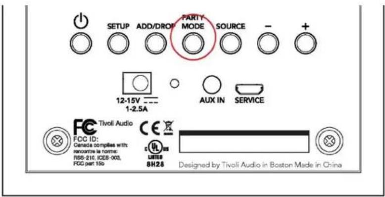 TIVOLI AUDIO Cube - Knappen "Party Mode" - 1