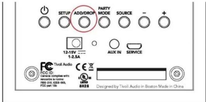 TIVOLI AUDIO Cube - Taste „Add/Drop“ (Hinzufügen/Entfernen) - 1