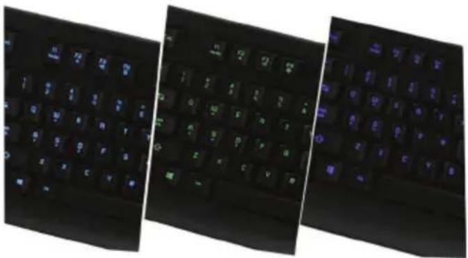 IOGEAR IKON GKB703L - Funciones de luz de fondo LED - 1