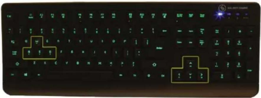 IOGEAR IKON GKB703L - Cambio de la llave de WASD - 1