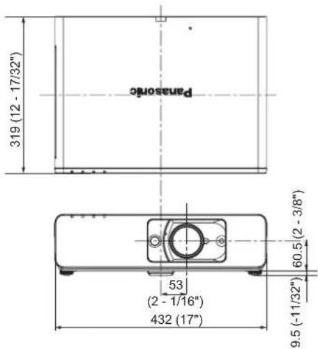 PANASONIC PTFW100NTU - Dimensions - 1