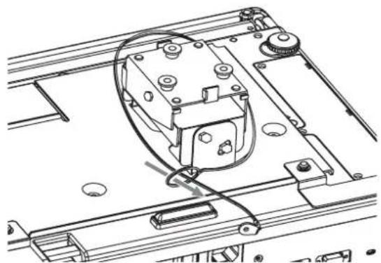 PANASONIC PTFW100NTU - - Installing the safety cable - 1