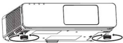 PANASONIC PTFW100NTU - Front leg adjusters and throwing angle - 1