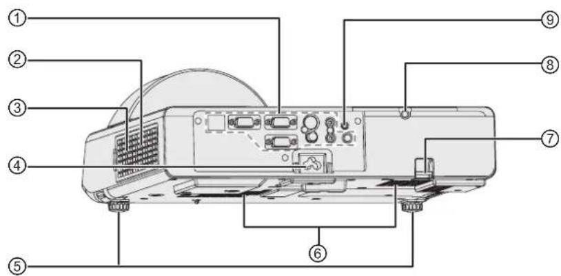 PANASONIC PTST10U - Rear and bottom view - 1