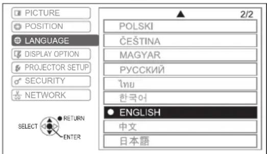 PANASONIC PTST10U - LANGUAGE MENU - 4
