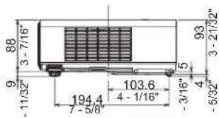 PANASONIC PTLB75U - Dimensions - 2