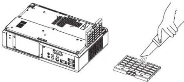 PANASONIC PTLB75U - - Cleaning the air filter - 1