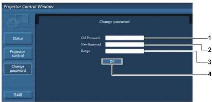 PANASONIC PTVX600 - [Change password] (Pour des droits d'utilisateur) - 1