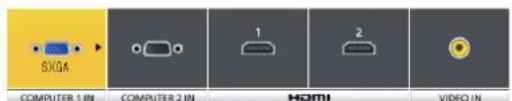 PANASONIC PTVX600 - Sélection du signal d'entrée - 1