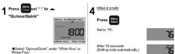 PANASONIC SRHZ106 - If you want to change the keep warm temperature. (74 76 72) - 1
