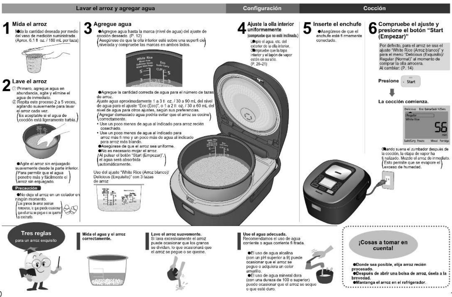 PANASONIC SRHZ106 - Cocinar arroz Cuando desee cocinar de inmediato - 1