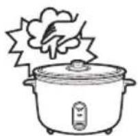 PANASONIC SRGA721L - Do not place your hands or face over or near the steam vent. - 2
