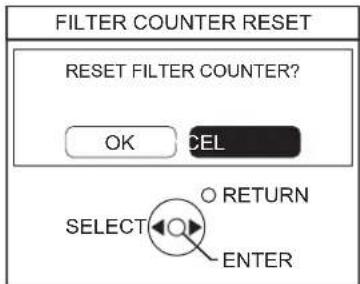 PANASONIC PTFW300NTU - - Resetting the REMAINING FILTER - 1