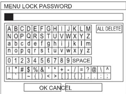 PANASONIC PTFW300NTU - MENU LOCK PASSWORD - 1