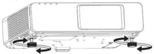 PANASONIC PTFW300NTU - Front leg adjusters and throwing angle - 1